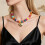 Artistic Multicolored Beaded Strand Necklace For Teens-1 6