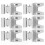Silver Rectangular Tag Display Clamps for Shops 3x3x2CM 6Pcs Simple Design Price Label Holder 2