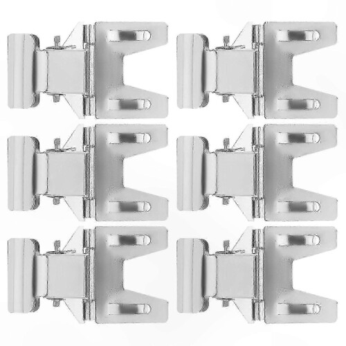 Silver Rectangular Tag Display Clamps for Shops 3x3x2CM 6Pcs Simple Design Price Label Holder 1