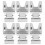 Silver Rectangular Tag Display Clamps for Shops 3x3x2CM 6Pcs Simple Design Price Label Holder 3