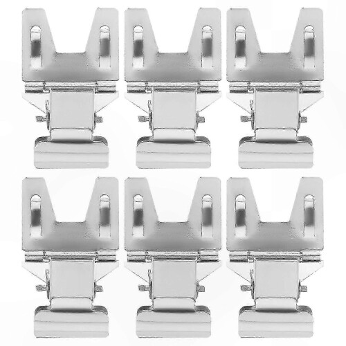 Silver Rectangular Tag Display Clamps for Shops 3x3x2CM 6Pcs Simple Design Price Label Holder 2