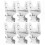Silver Rectangular Tag Display Clamps for Shops 3x3x2CM 6Pcs Simple Design Price Label Holder 4