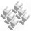Silver Rectangular Tag Display Clamps for Shops 3x3x2CM 6Pcs Simple Design Price Label Holder 5