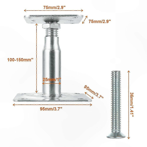 Heavy Duty Galvanized Post Brackets, Adjustable 100-150mm for Roof Support in Construction Projects 1