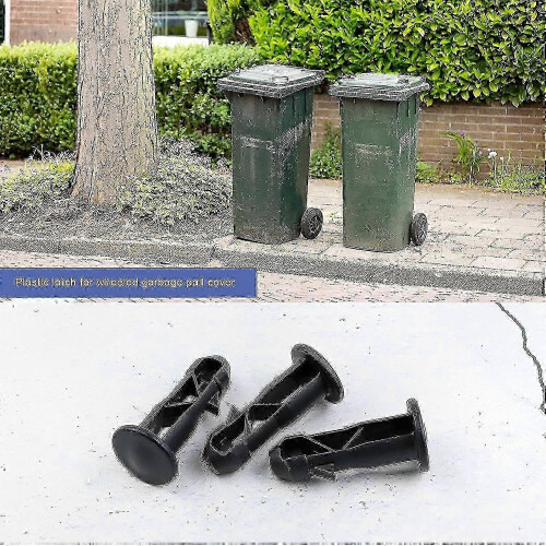 Durable Plastic Hinges for Bin Lids 65mm x 18mm - 3 Pair Replacement Pins 1