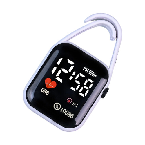 Modern Plastic Keychain Watch With Big Screen Perfect For-white