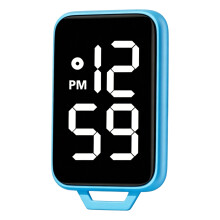 Mini digitaal sleutelhangerhorloge met waterbestendigheid,-Blauw