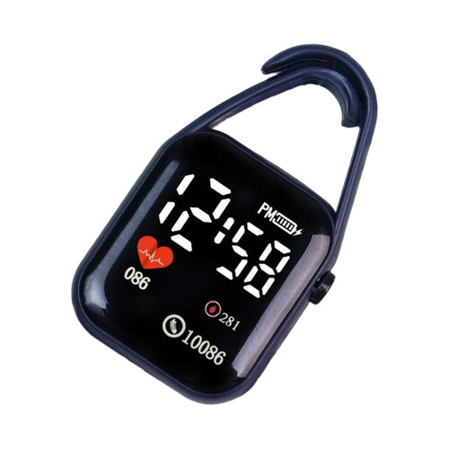 Square Digital Keychain Watch With Water Resistance Great-blue