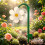 360 Grad drehbarer Gartensprinkler mit einstellbarem-Rot 3