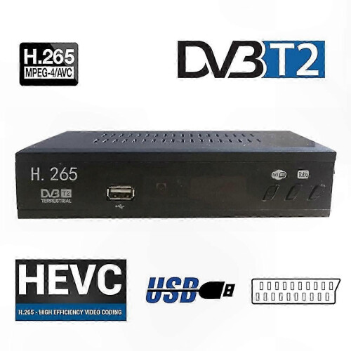 HD Digital TV Tuner USB Set Top Box DVB-T2 HEVC 1080P Decoder Terrestrial Receiver Adapter 1