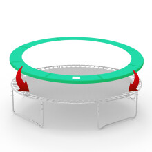GALACTICA 12FT Outdoor Round Trampoline Replacement Pad Spring Cover Safety Padding Green