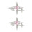 Stylish Four Point Star Pattern Ear Clip Cover-silver pink 1