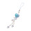 Acrylic Phone Lanyard Elegant Flower Heart Shaped Multiuse-blue 1