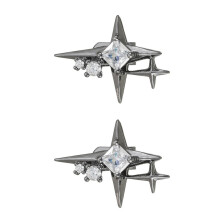 Four Point Star Earphone Charms Compatible for Freeclip- black