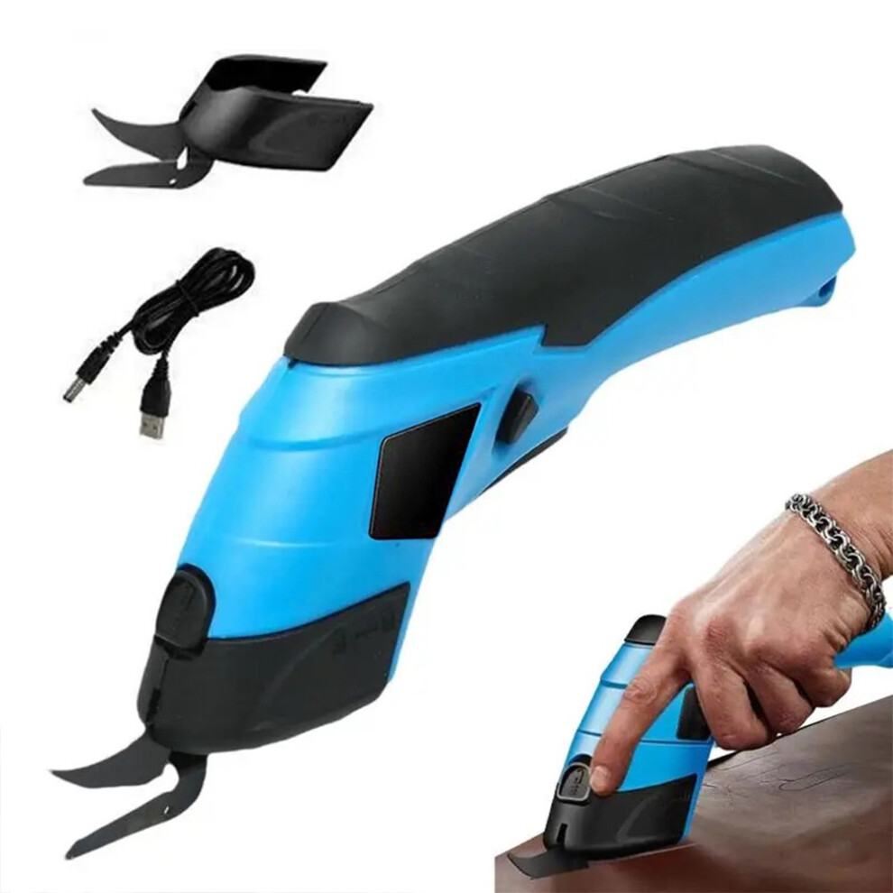 Electric Scissors Cordless Cutter Pvc Leather Carpet Cardboard Handheld Usb 703052548987