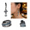 Blue Crosses Ear Hoops With Dragon Claw Studs Baroque Style-B 3
