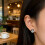 Blue Crosses Ear Hoops With Dragon Claw Studs Baroque Style-B 7