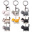 Cute Cat Key Ring Accessory Various Stylish Colors-gray love 5
