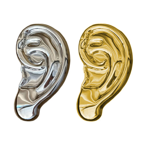 Modern Minimalist Ear Shaped Pin Versatile Brooch For-Gold 1
