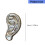 Modern Minimalist Ear Shaped Pin Versatile Brooch For-Gold 4