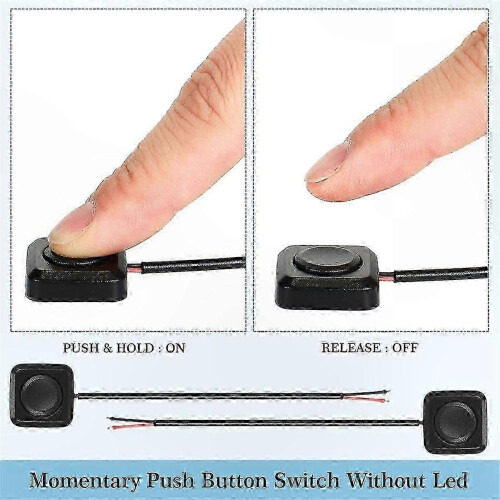 4 Pack Mini Push Button Switches, Momentary ON/OFF Surface Mount for 12V 24V Applications 1
