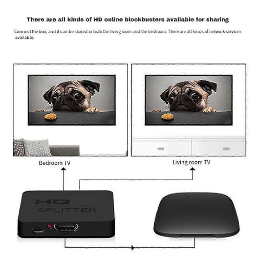 4K UHD -Compatible Splitter 2.0 1x2 HD Splitter 1