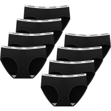 (8-12 Jahre, Schwarz) Unterwäsche für Mädchen, 8er-Pack weiche Mädchen-Slips, Atmungsaktive, Bequeme und weiche Mädchen-Slip für Jugendliche