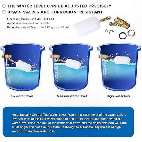 Automatic 1/2 Inch Float Valve for Pond Water Shutoff, Auto Fill Livestock Tank Solution 2