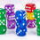 50-Pack 14mm Translucent and Solid 6-Sided Dice for Games, Casino Themes, Math Teaching, and Activities 4