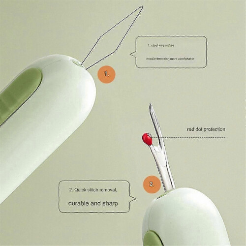 2-in-1 Adjustable Seam Ripper Tool, Manual Sewing Accessory for Household Needlework Projects 2