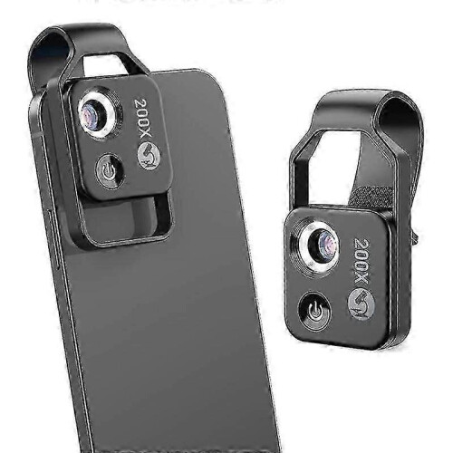 200X Cell Phone Microscope Accessory with CPL Lens, Portable Mini Digital Microscope with LED Light 1