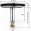 Adjustable Sink Stopper Replacement, 8mm Stem, 43.5mm Diameter Cover, Silver 2