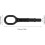 Car Towing Hook Towing Eye Hook Bumper Trailer Ring Replacement Part (black) (1pcs) 2