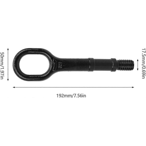 Car Towing Hook Towing Eye Hook Bumper Trailer Ring Replacement Part (black) (1pcs) 1