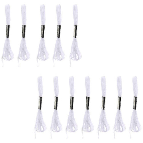 12x White Anchor needle Cotton Embroidery Thread Floss 2