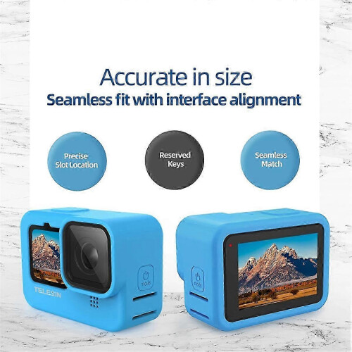 Soft Silicone Case for 10 Lens Cap Camera Parts Blue 2