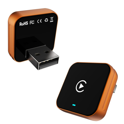 Trådløs CarPlay Adapter - Orange: Kablet til trådløs konvertering, smart bilforbindelse