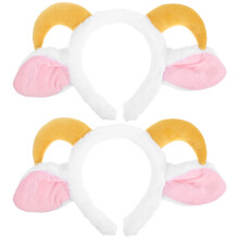 2Stk Kuscheliges Ohr Haarband Elastisch Für Make-Up & Kostüm