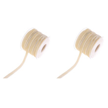 2 Pièces Ruban Cadeau Beige Tissu Résistant Pour Décorations Fêtes