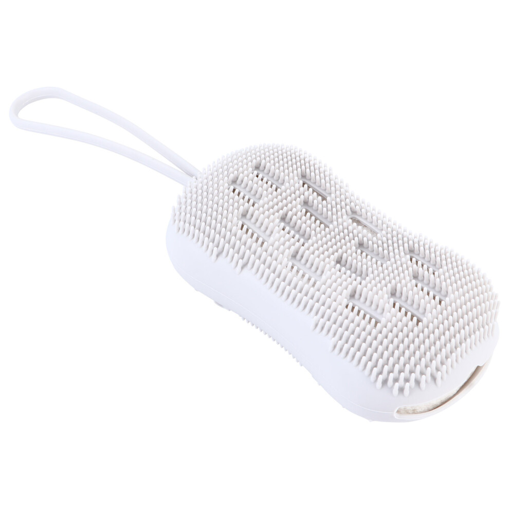 Grey 3Pcs Convenient Bath Sponge Brush For Mud Removal And Massage