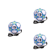 3Pcs Durable PVC Soccer Training Balls with String for Kids Black