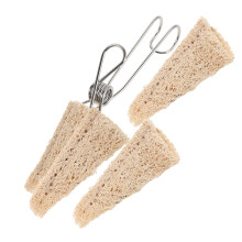 1Set Baby Bottle Brush Kit Khaki Loofah Stainless Steel for Home Use