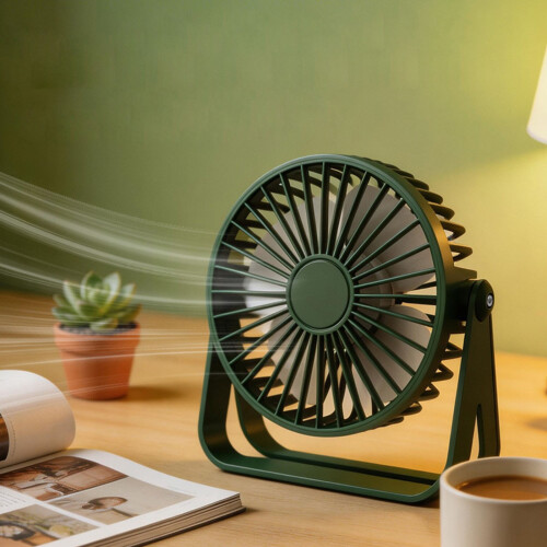 Draagbare koelventilator USB Kleine bureaukoelventilator-Groente 2