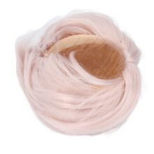 1/3 Puppenperücke-Teilung 22-23cm Pink/Grau Seidengewebe