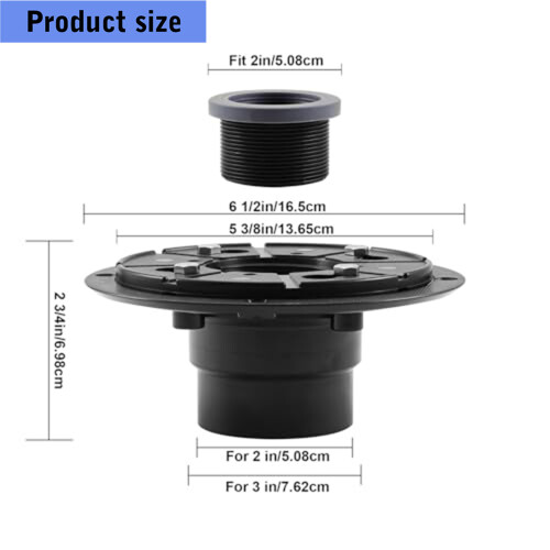 Shower Drain Base Flange Kit Flange Coupling For Home Hotel 2
