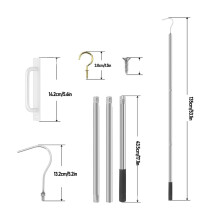 Modell: Attic Pull-Down Hook 53.1in 21.31oz Silber