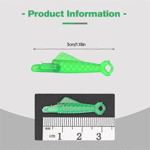 Fish Mouth Sewing Machine Needle Threader, Green 100PCS 2