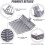Manure Fork Replacement Head, Pitchfork Head, grey,2pcs 3