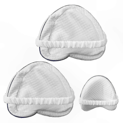 Soft Breathable Knee Pillow Covers with Zipper and Elastic Strap for Leg Support 2