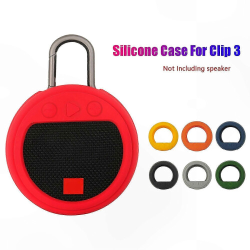 Protective Silicone Sleeve for Clip 3 Bluetooth Speaker, Anti-Scratch Carry Case (Black) 1